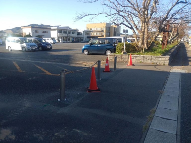 エントリー車両受付レーンの入場地点